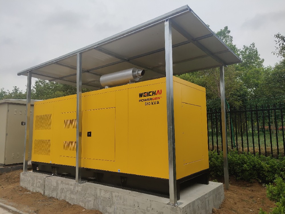 鄭州市某公安局濰柴靜音箱發(fā)電機組安裝項目