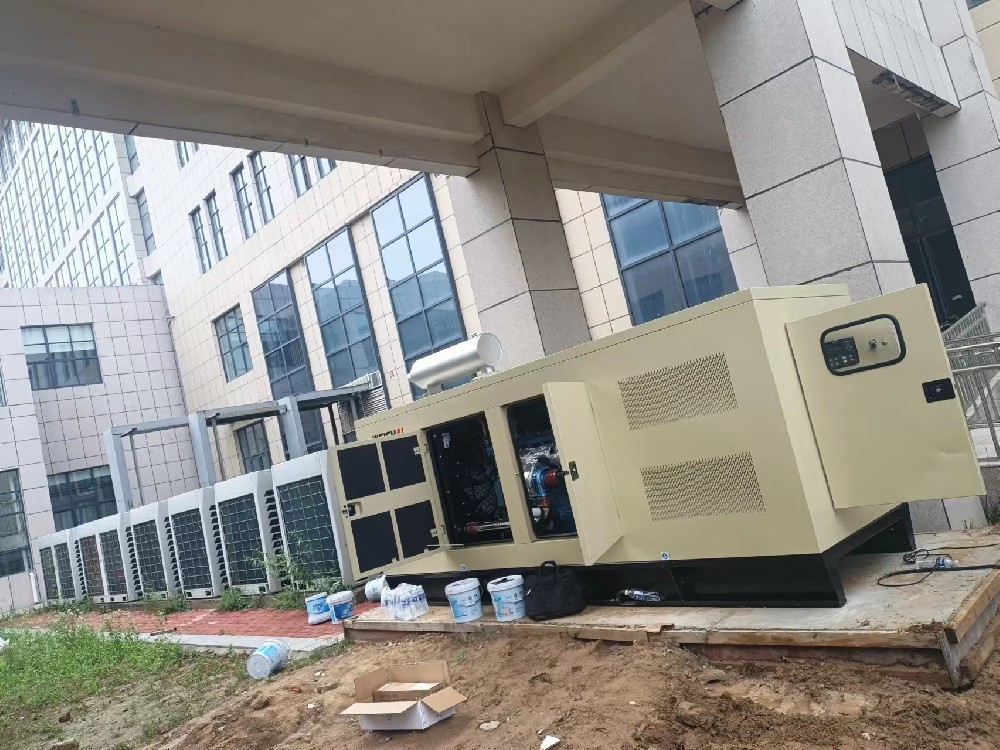 ?某高等專科學校備用電源濰柴靜音箱發(fā)電機組安裝現(xiàn)場